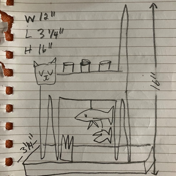 ACME Animal Canada Cat With hanging Fishes, 3 Candle Holder Handcrafted Signed - Picture 13 of 14